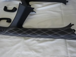 画像8: 30 アルファード/ヴェルファイア Aピラー 左右セット 純正レザー仕様 ダイヤカット カスタムインテリア 内装張替えキット