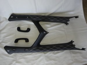 画像6: 30 アルファード/ヴェルファイア Aピラー 左右セット 純正レザー仕様 ダイヤカット カスタムインテリア 内装張替えキット